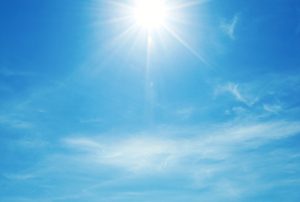 Sun Shining with Blue Sky